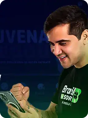 Home feliz na brasil da sorte